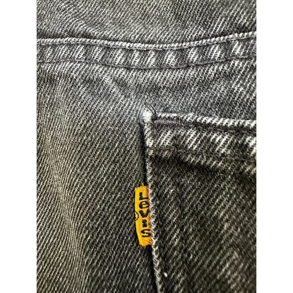Vintage Levis 505 Orange Tab Jeans Mens 38x30 Faded Black Straight Leg Denim
